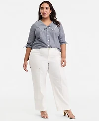 On 34th Trendy Plus High Rise Utility Straight Leg Pants, Macy's Exclusive