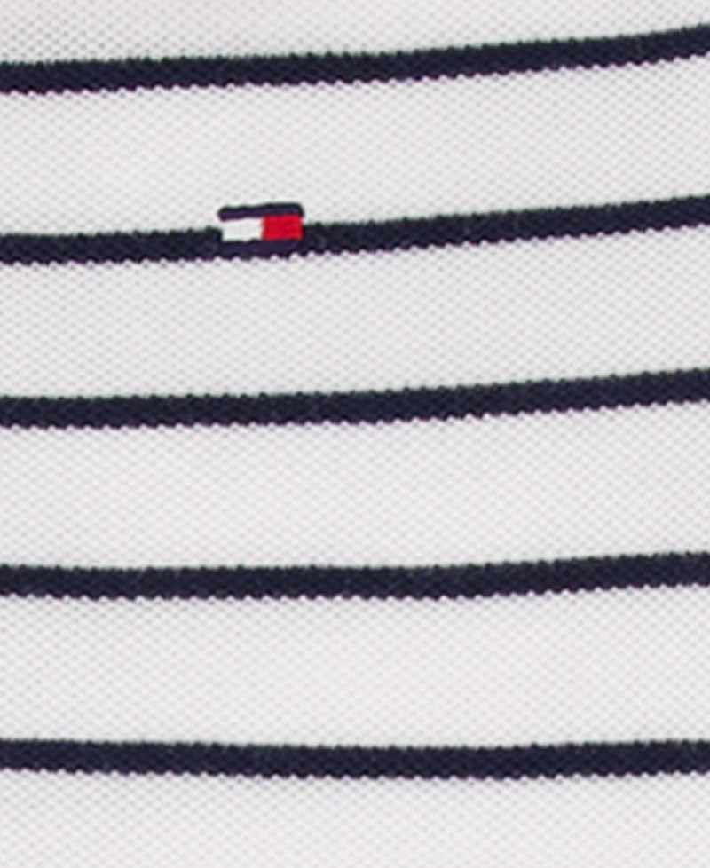Tommy Hilfiger Baby Boys' Striped Pique Knit Collared Polo Shorts Romper