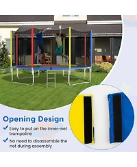Gymax 12FT Trampoline Spring Cover w/Split Design Waterproof Surface Epe Foam Padding