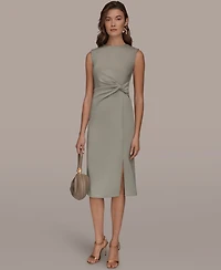 Donna Karan New York Women's Jewel-Neck Front-Slit Sheath Dress