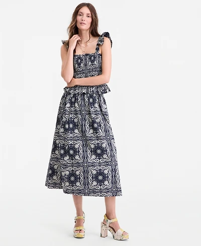 On 34th Women's Bandana-Print Pull-On Midi Skirt, Macy's Exclusive