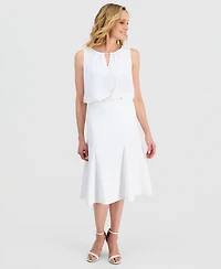 Kasper Women's Godet Back-Zip A-Line Skirt