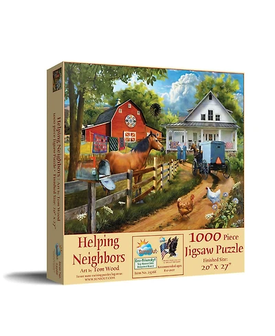SunsOut Helping Neighbors 1000 piece Jigsaw Puzzle for Adults