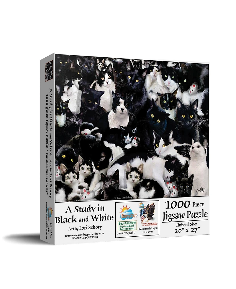 SunsOut Study in Black and White 1000 piece Jigsaw Puzzle for Adults