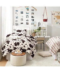 Coma Inducer Cow Crush - Oversized Comforter Set - Brown and White.