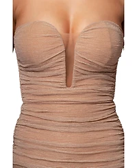 Jluxlabel Women's Metallic Mesh Maxi Dress