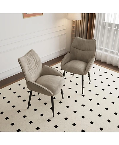 Streamdale Furniture Elegant Velvet Dining Chairs (Set of 2)