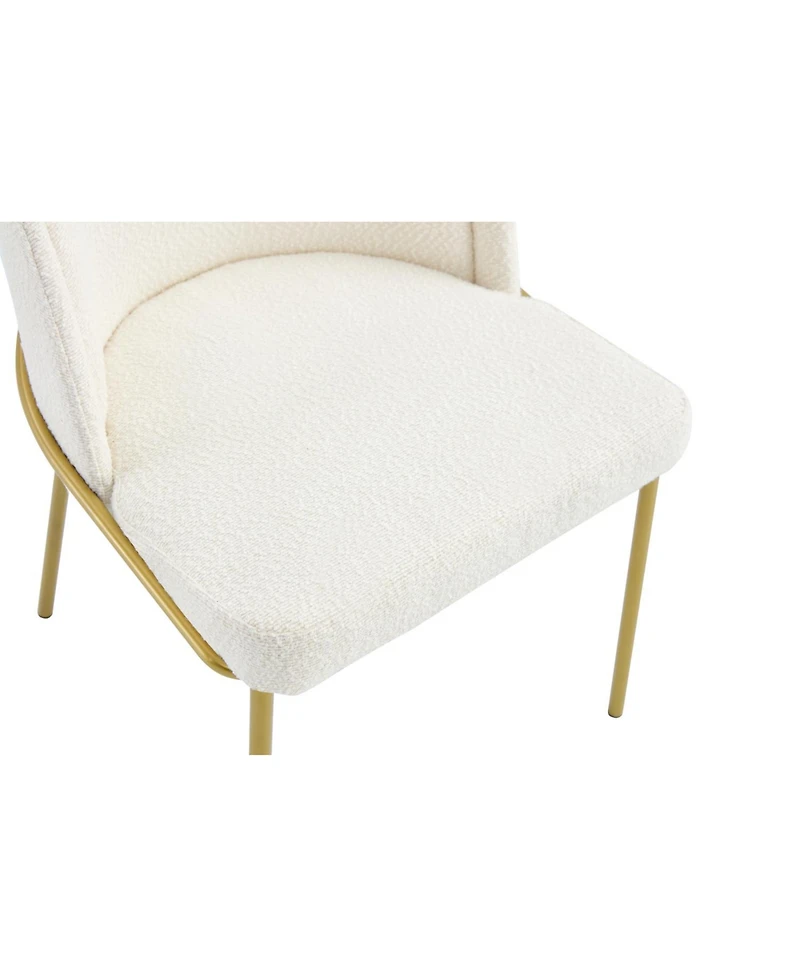 Modern Dining Chairs Set of 2, White and Brown, Comfort and Style