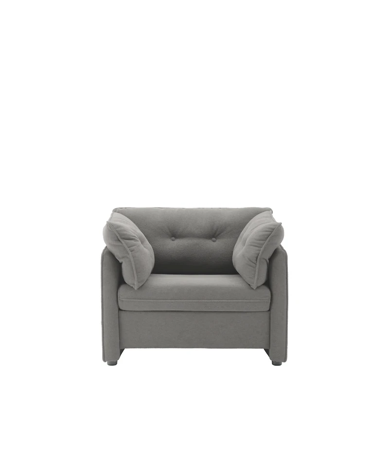 Streamdale Furniture Modern Style Chenille Oversized Armchair Accent Chair Single Sofa Lounge Chair for Living Room, Bedroom
