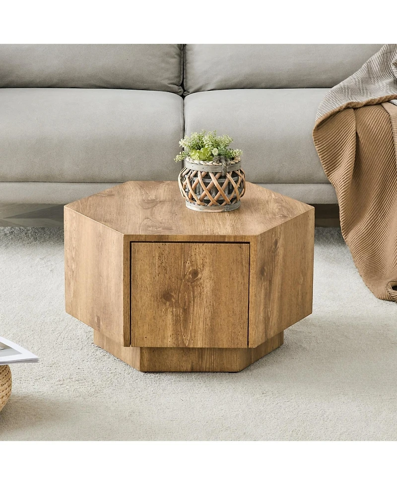 Streamdale Furniture Hexagonal Coffee Table with Drawers