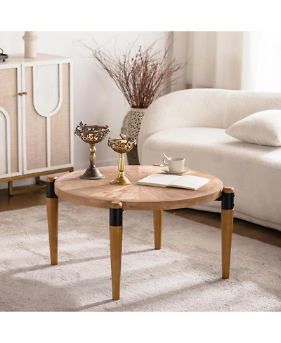 Streamdale Furniture Rustic Round Coffee Table