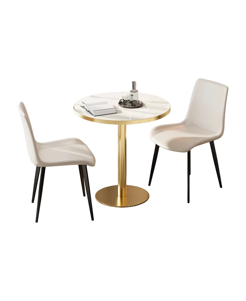 Streamdale Furniture Modern Faux Leather Dining Chairs - 4PCS