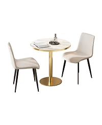 Streamdale Furniture Modern Faux Leather Dining Chairs - 4PCS