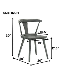 Streamdale Furniture Streamdale 2 Rustic Farmhouse Dining Chairs