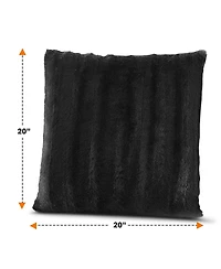Cheer Collection Faux-Fur 2-Pack Decorative Pillows
