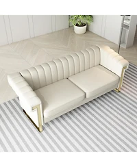 Streamdale Furniture Streamdale Luxurious Velvet Sofa with Modern Accents
