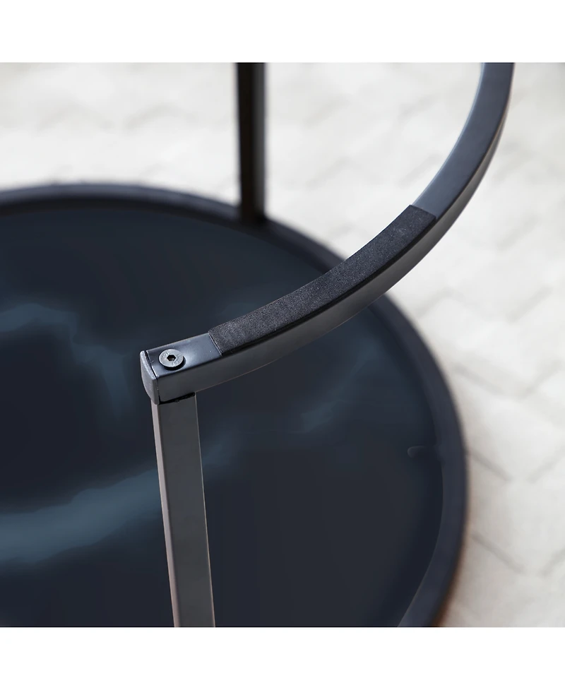 Streamdale Furniture Nesting Coffee Tables - Black Top Marble Pattern