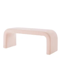 Streamdale Furniture U-Shaped Teddy Ottoman Bench Set of 3- Pink