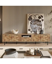 Streamdale Furniture 78" Tv Stand for 65-85 Inch Tv, Entertainment Center with Storage