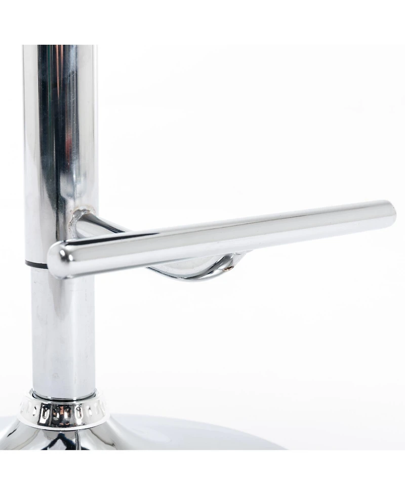 Streamdale Furniture Streamdale Swivel Velvet Barstools, Adjustable Height, Chrome Base, Set of 2