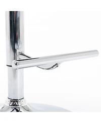 Streamdale Furniture Streamdale Swivel Velvet Barstools, Adjustable Height, Chrome Base, Set of 2