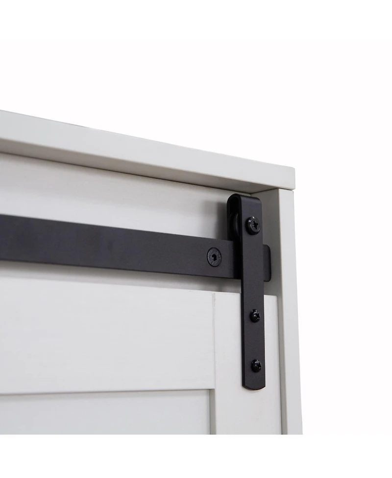 Streamdale Furniture Tall Bedroom Armoire Wardrobe Closet with Barn Door