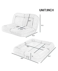 Streamdale Furniture Convertible Fold-Out Double Sofa Bed