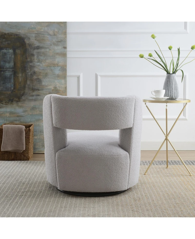 Streamdale Furniture Teddy Fabric Swivel Accent Chair for Living Room Bedroom