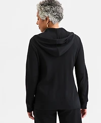 Style & Co Women's Waffle-Knit Full-Zip Hoodie, Macy's Exclusive