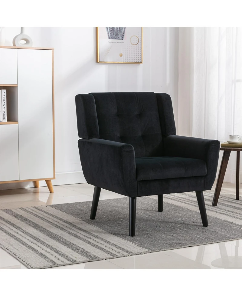 Streamdale Furniture Velvet Accent Chair with Legs