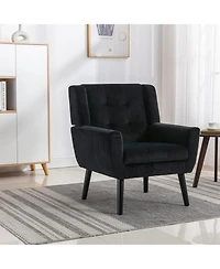 Streamdale Furniture Velvet Accent Chair with Legs