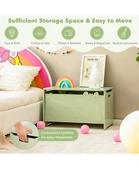 Kids Toy Box with Safety Hinge for Secure Storage and Easy Access to Toys