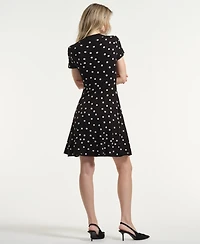 Isaac Mizrahi Women's Polka Dot Flare Dress