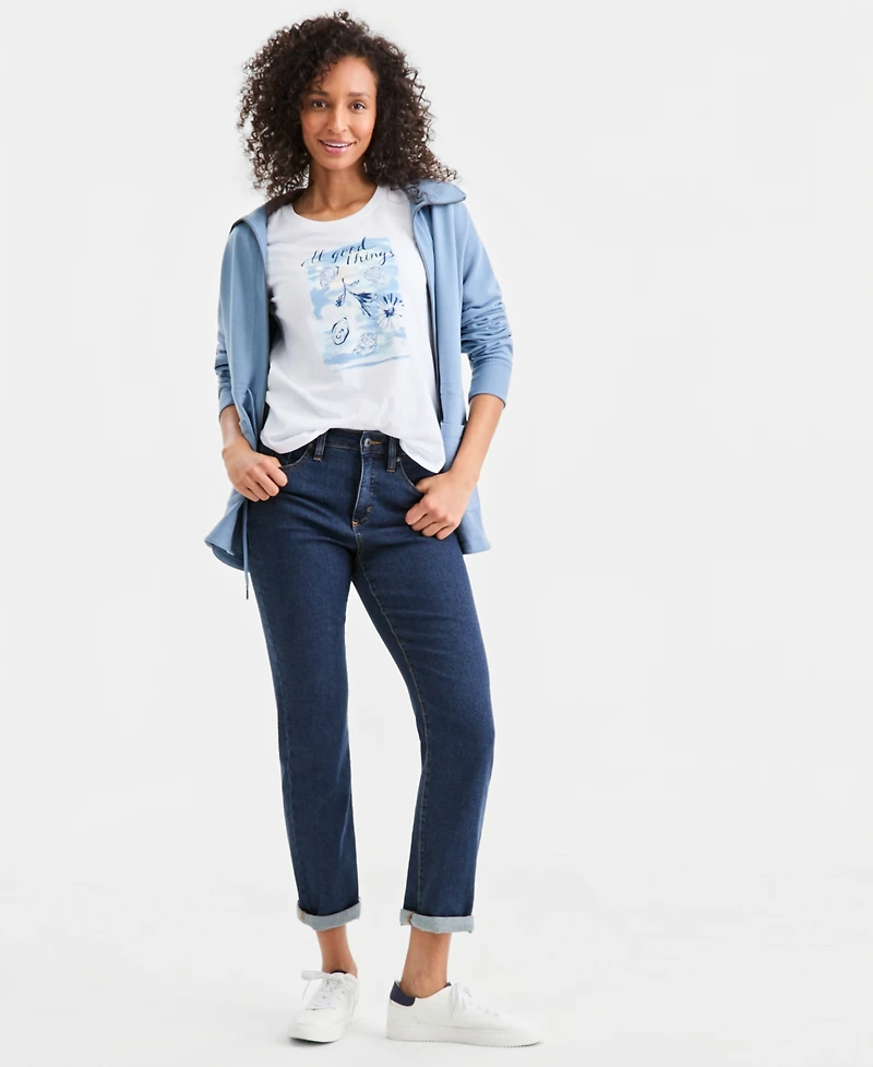 Style & Co Petite Crewneck Short-Sleeve T-Shirt, Macy's Exclusive