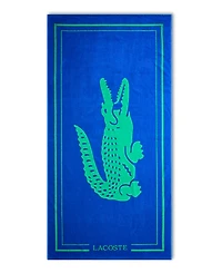 Lacoste Frame Crocodile Print Cotton Beach Towel, 36" x 72"
