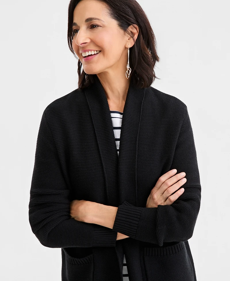 Style & Co Women's Open Front Stitch Cardigan Sweater, Macy's Exclusive