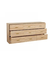 Streamdale Modern Natural 9-Drawer Dresser