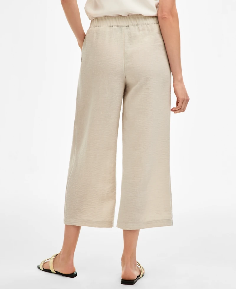 Jm Collection Women's Crinkled Cropped Pull-On Pants, Macy's Exclusive