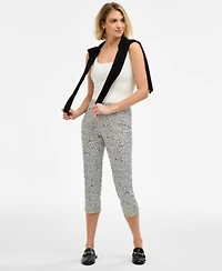 Jm Collection Womens Printed Pull On Capri Pants Macys Exclusive