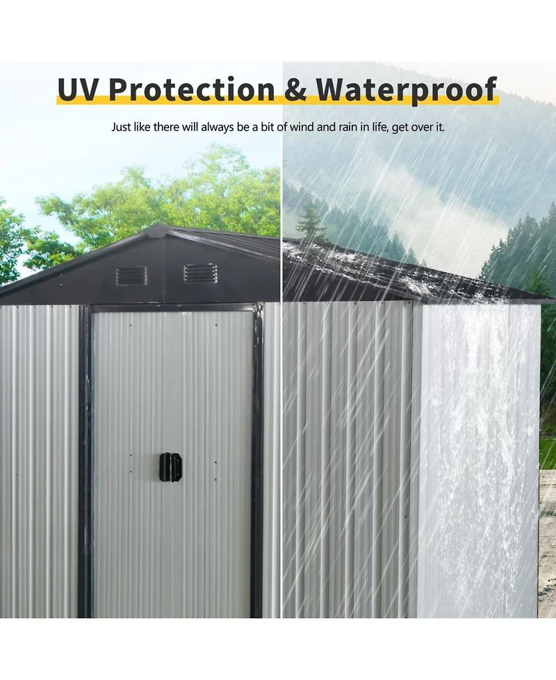 Streamdale Furniture 8ft x 4ft Metal Storage Shed