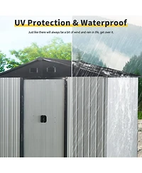 Streamdale Furniture 8ft x 4ft Metal Storage Shed