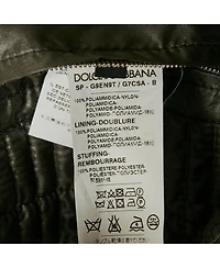Pre-Owned Dolce & Gabbana Men's Black Quilted Nylon Zip Front Hooded Jacket