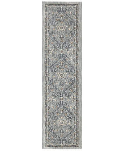 Closeout! Karastan Euphoria Galway Willow Grey 2'4" x 7'10" Runner Rug