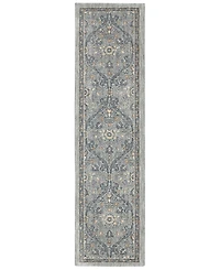 Closeout! Karastan Euphoria Galway Willow Grey 2'4" x 7'10" Runner Rug