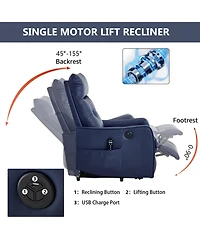 Sumyeg Power Lift Recliner Chair with Massage Heavy Duty Motion Mechanism and One Usb for Charging