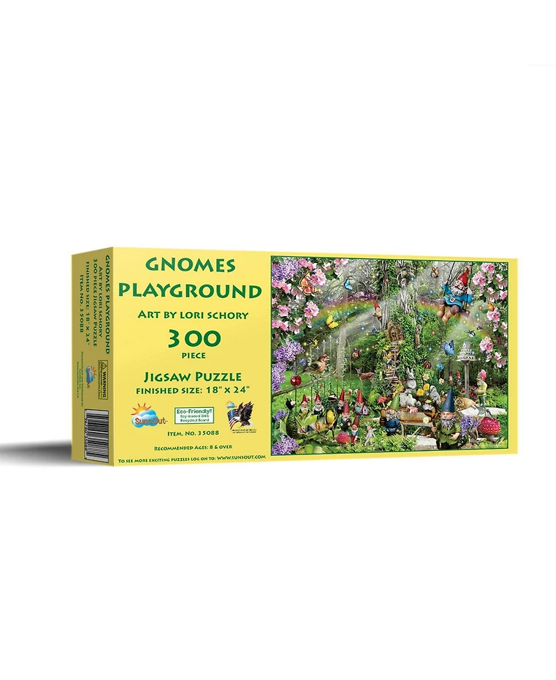 SunsOut Gnomes Playground 300 piece Jigsaw Puzzle for Adults