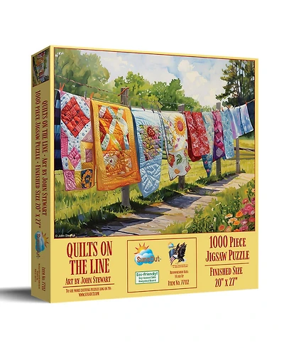 SunsOut Quilts on the Line 1000 piece Jigsaw Puzzle for Adults