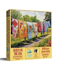 SunsOut Quilts on the Line 1000 piece Jigsaw Puzzle for Adults
