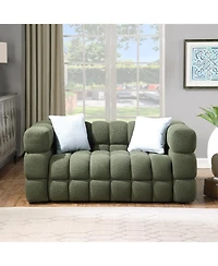Streamdale Furniture Olive Green Boucle 2-Seater Sofa