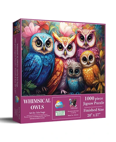 SunsOut Whimsical Owls 1000 piece Jigsaw Puzzle for Adults